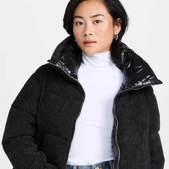 Save The Duck Annika Coat Black animal free size M/L NWT $348 - Picture 2 of 15